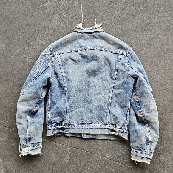 Vtg 80's Levi's Blanket Lined Denim Trucket Jacket Made USA 70506 0316 Size 40 - Picture 6 of 8
